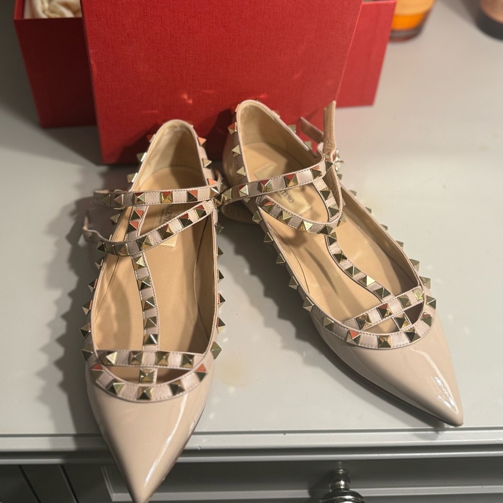 Valentino Rock Stud Ballerina Flats